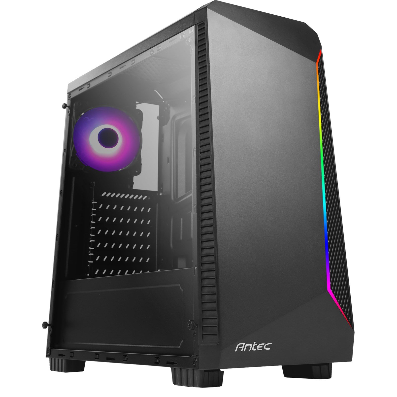 ANTEC NX220 ARGB LED CLEAR PLASTIC SIDE GAMING CHASSIS – BLACK | Megasupa